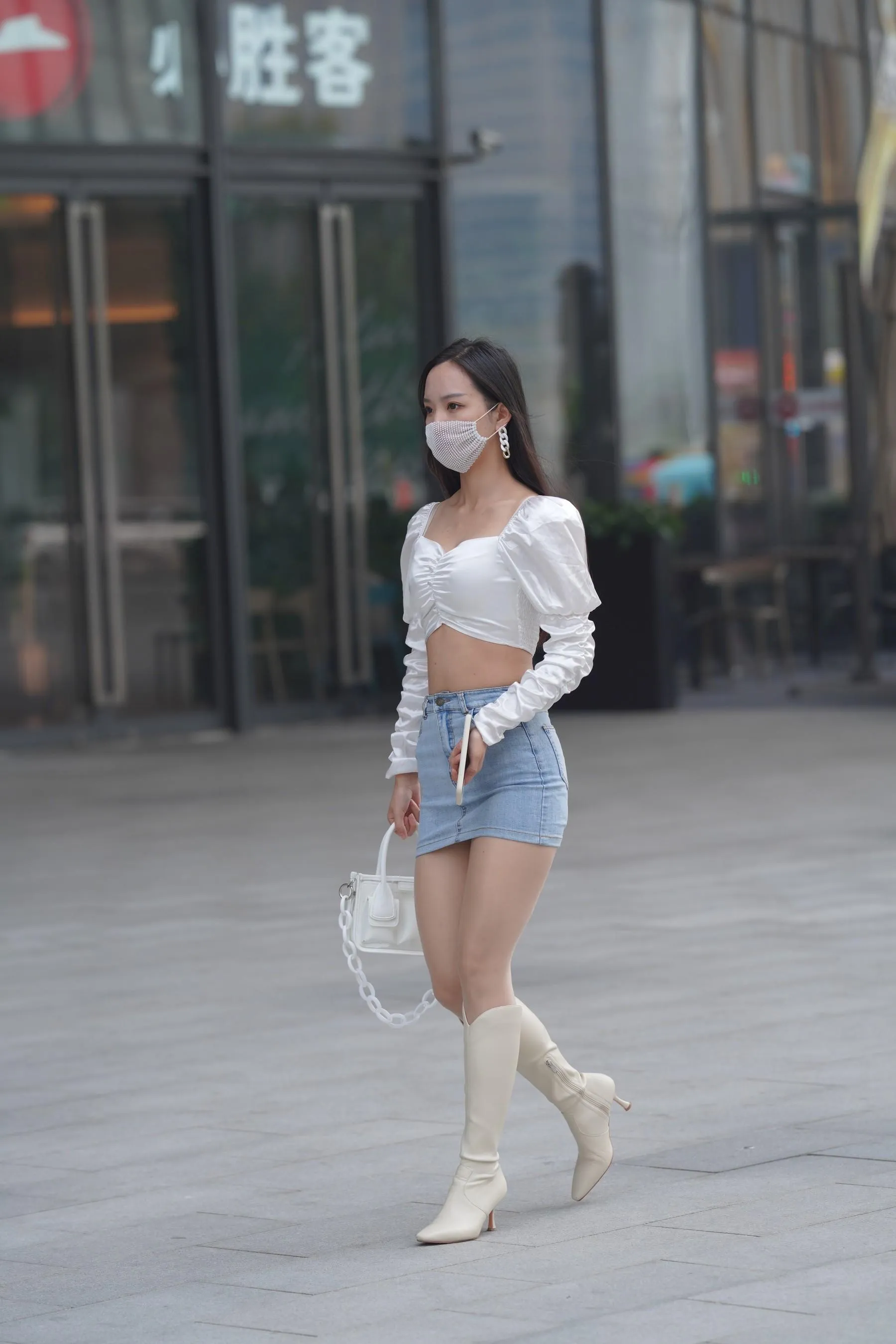 魔镜街拍 NO.170 凯恩街拍摄影-牛仔裙小姐姐 [304P]插图7